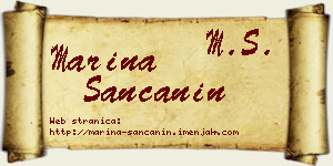 Marina Sančanin vizit kartica